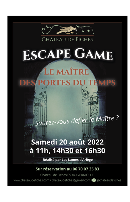 escape game 6 8 22 chateau de Fiches