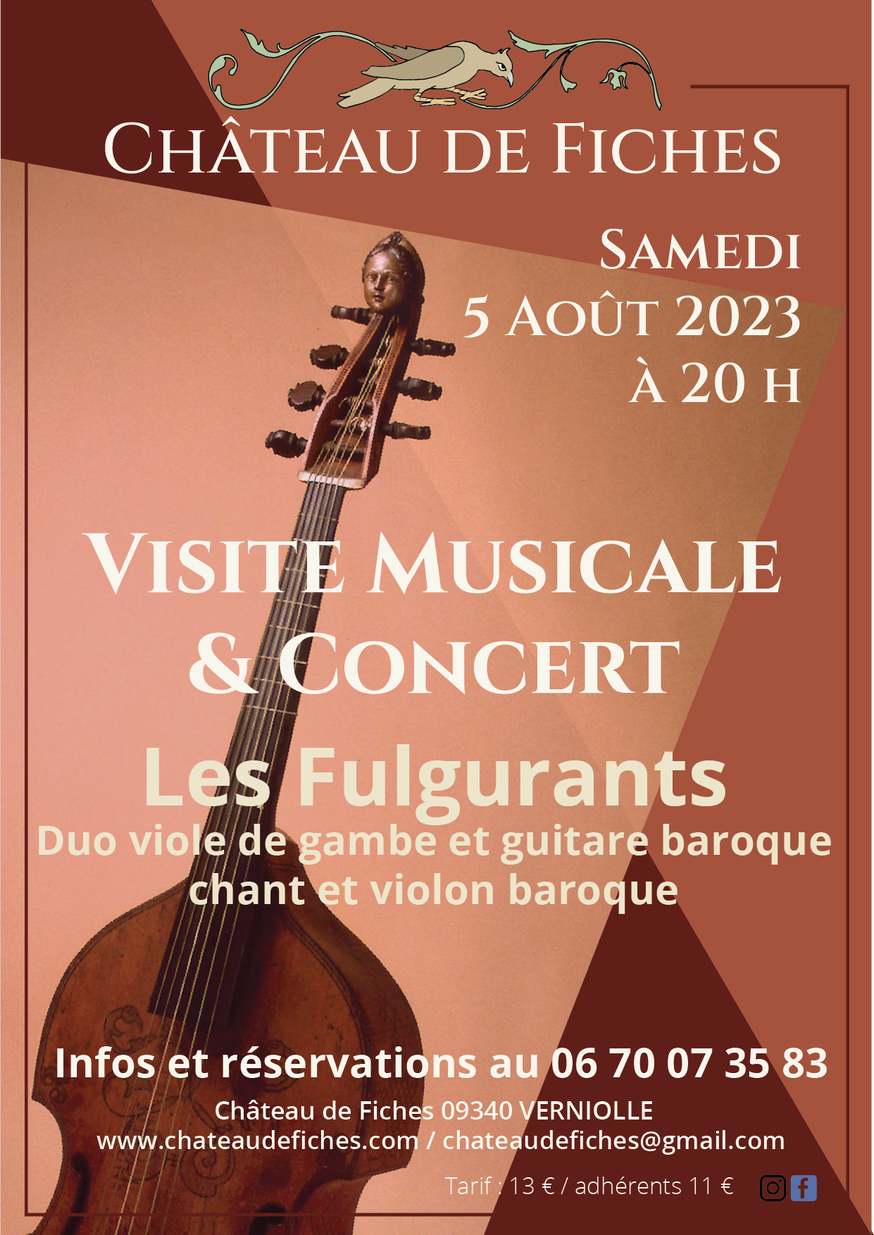 Visite musicale concert 5 aout chateau de Fiches