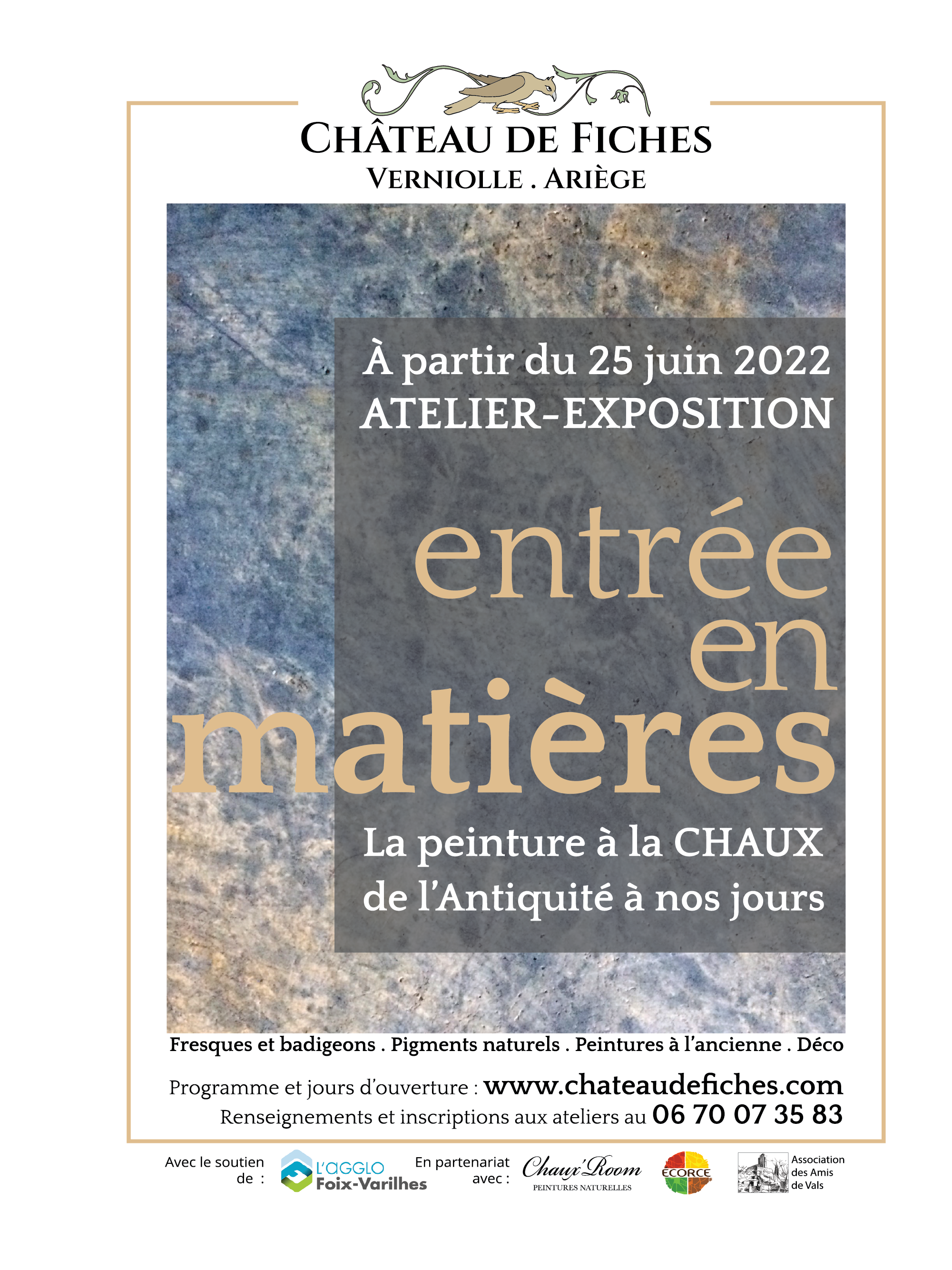 Aff Atelier Expo EntreeEnMatieres chateaudefiches